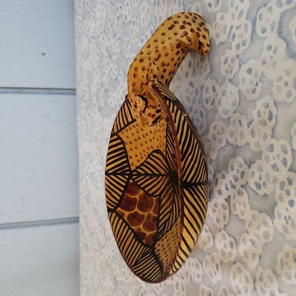 African Plate Cheetah Drinking Plate Leopard Drinking Plate African Trinket Dish - Picture 3 of 11